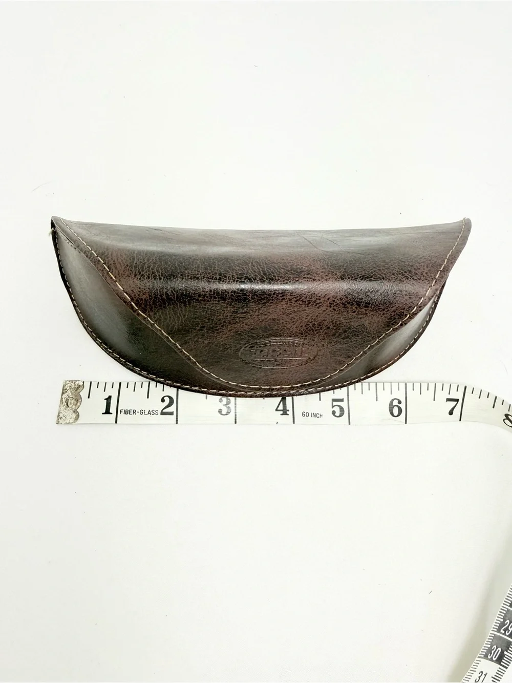 Fossil Dark Brown Soft Leather Glasses Sunglasses Case - Picture 9 of 10